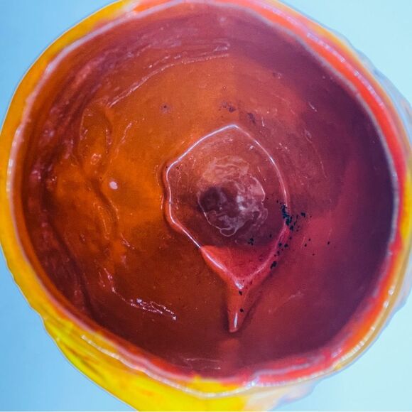 Pacific Stoneware Signed B Walsh 1969 Coffee Mug Cat Feline Orange - Picture 10 of 10